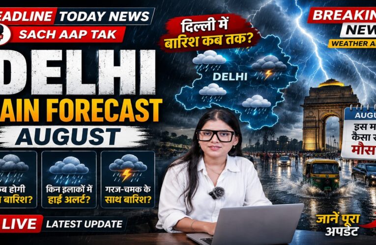 दिल्ली मौसम अपडेट: अगस्त में बारिश कब तक? जानिए पूरा पूर्वानुमान